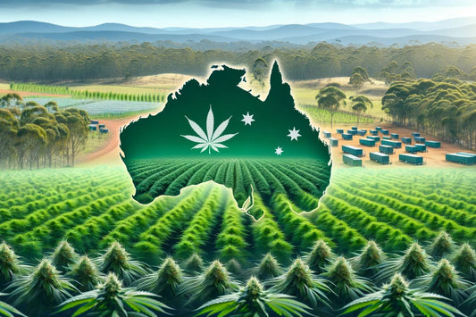 Karta över Australien i cannabisodling