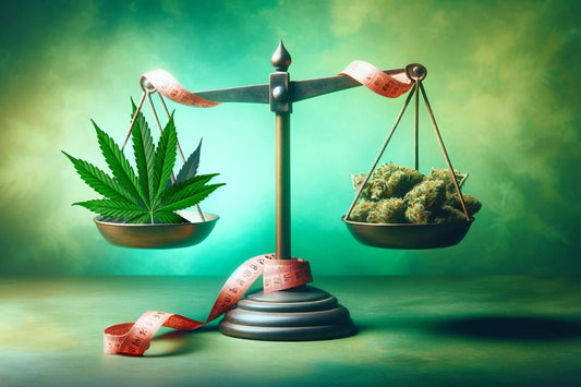 Cannabis, våg, måttband