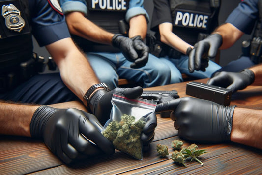 Polisen konfiskerade en påse med cannabis