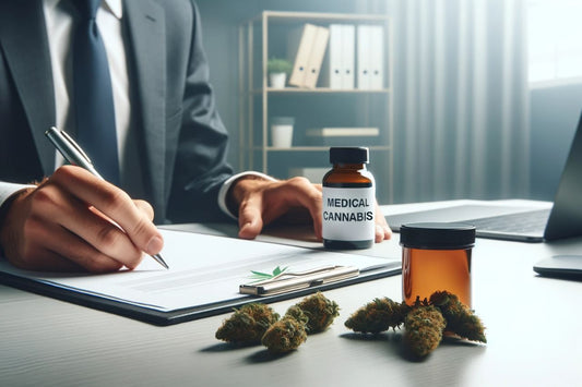 Medicinsk cannabis på bordet