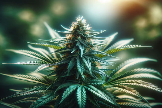 En frisk cannabisväxt