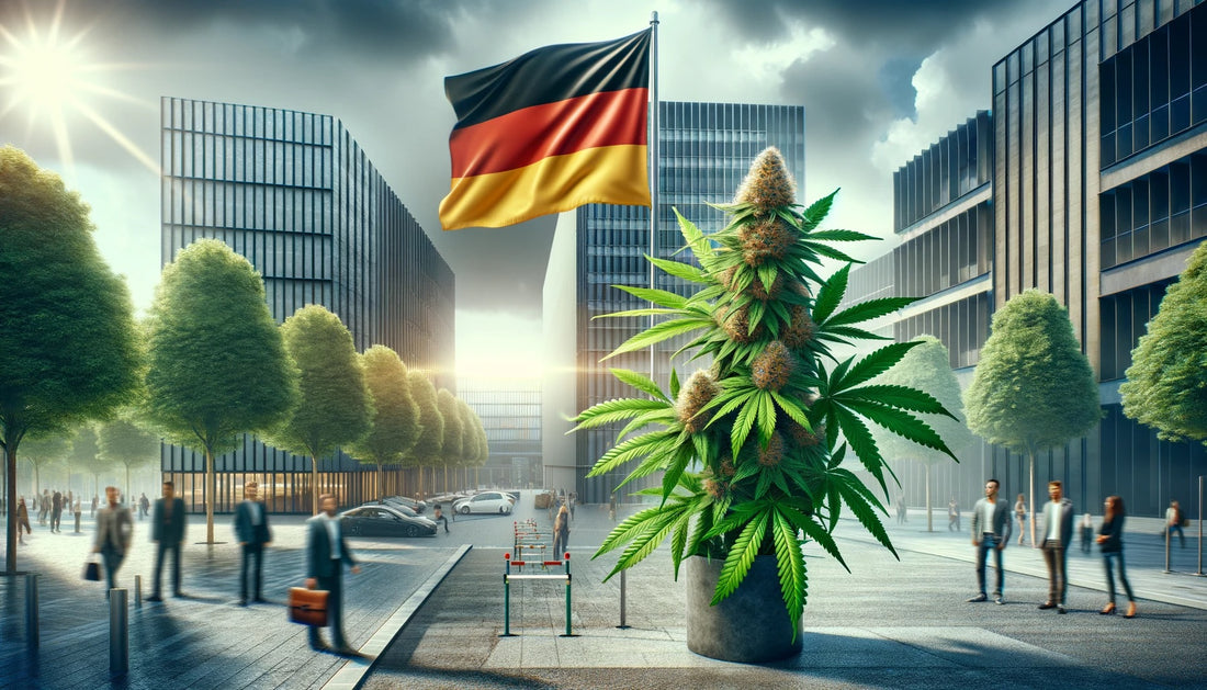 Tysk flagga och cannabis