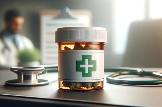 en behållare full av medicinsk cannabis