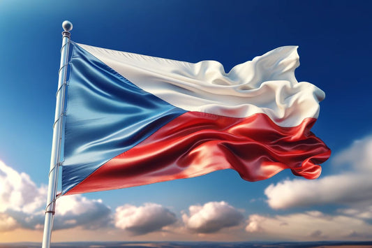Viftande flagga från Tjeckien