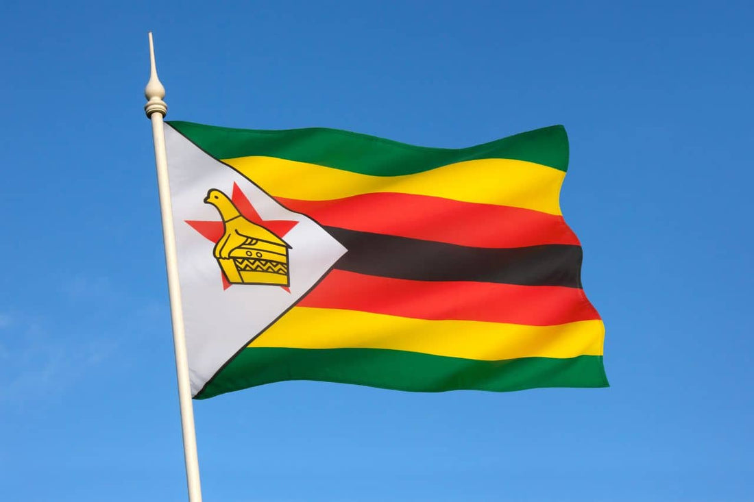 Zimbabwes flagga vajar