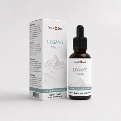 Formula Swiss Lugano Clarity – CBD olja 17 % THC-fri: flaska och förpackning