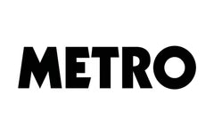 Metro-tidningens logotyp i fet svart text på vit bakgrund.